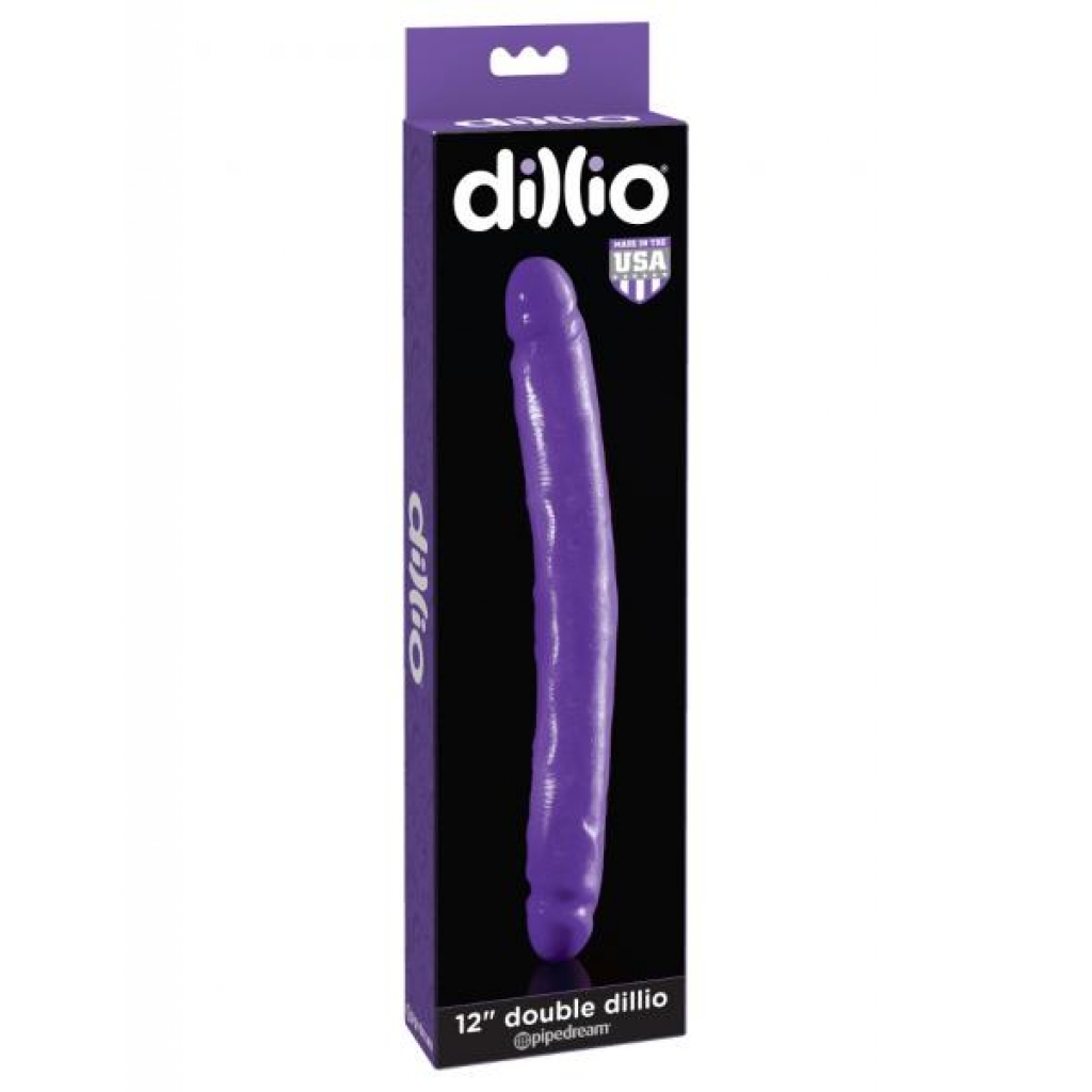 Dillio Purple 12in Double Dong - Double Dildos