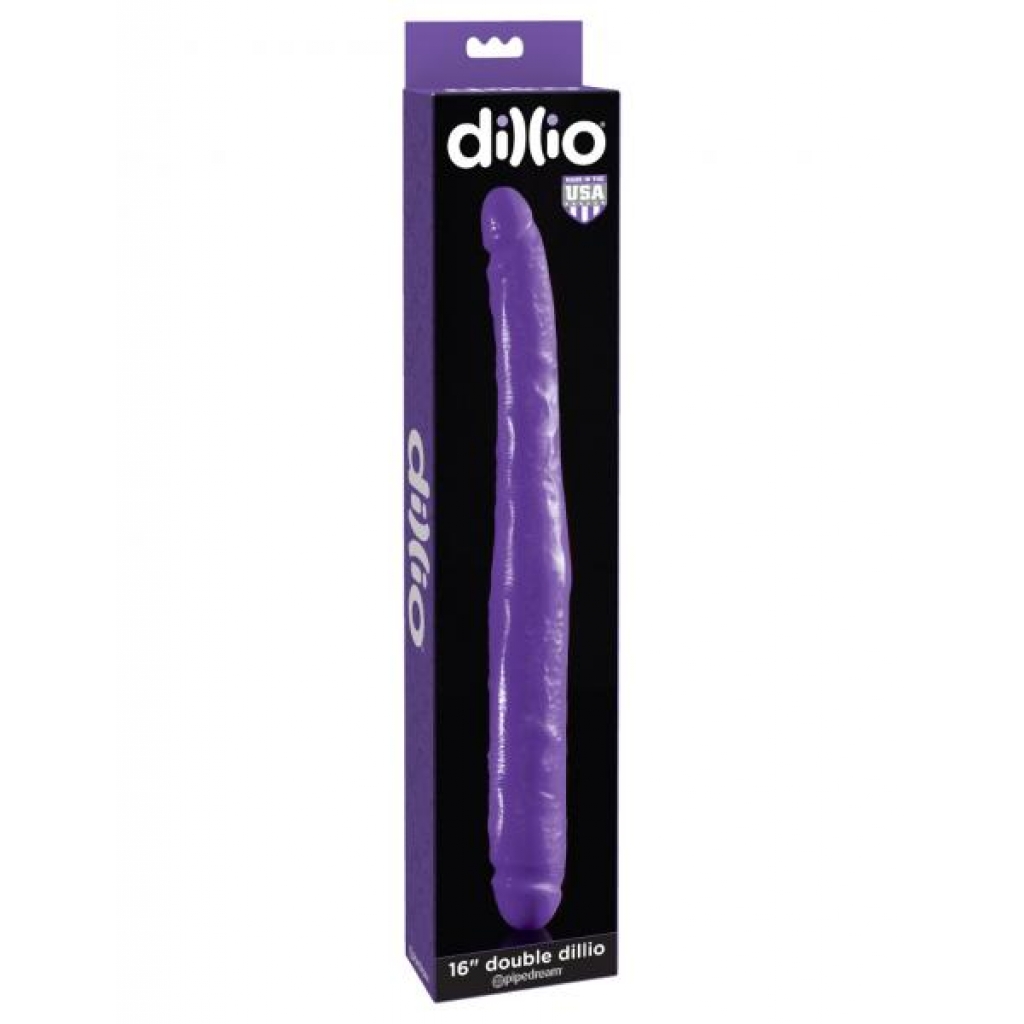 Dillio Purple 16in Double Dong - Double Dildos