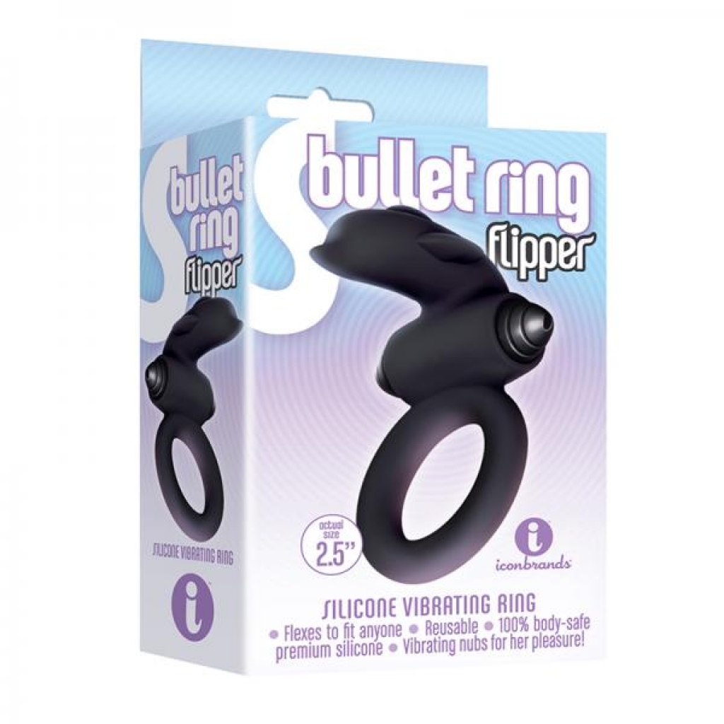 The 9's, S-bullet Ring - Flipper, Silicone - Couples Vibrating Penis Rings