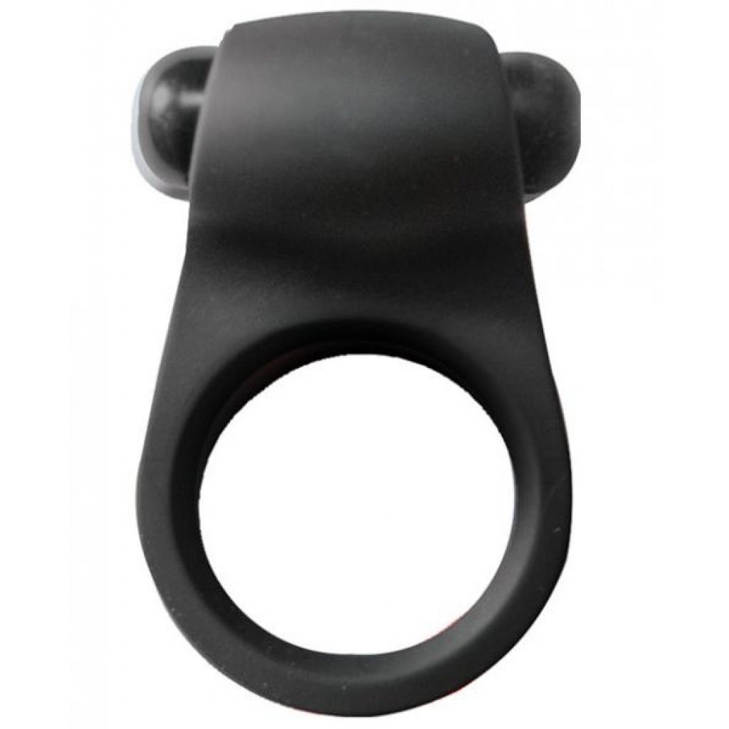 Maxx Gear Pleasure Vibrating Ring Black - Couples Vibrating Penis Rings