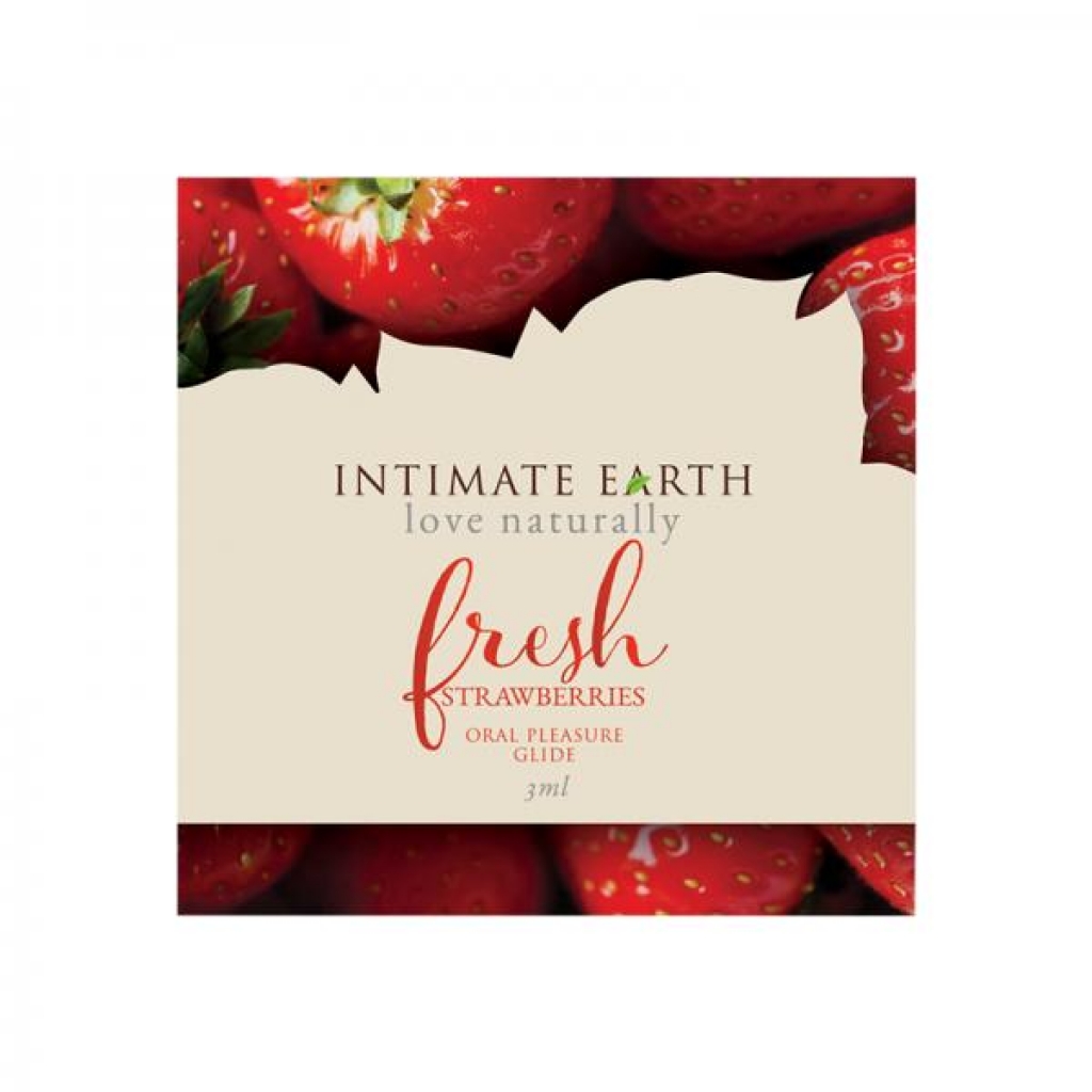 Intimate Earth Fresh Strawberry 3ml Foil - Lickable Body