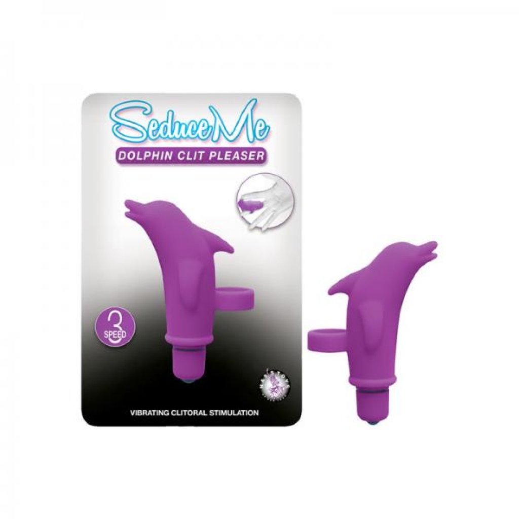Seduce Me Dolphin Clit Pleaser 3 Speed Waterproof Purple - Clit Cuddlers