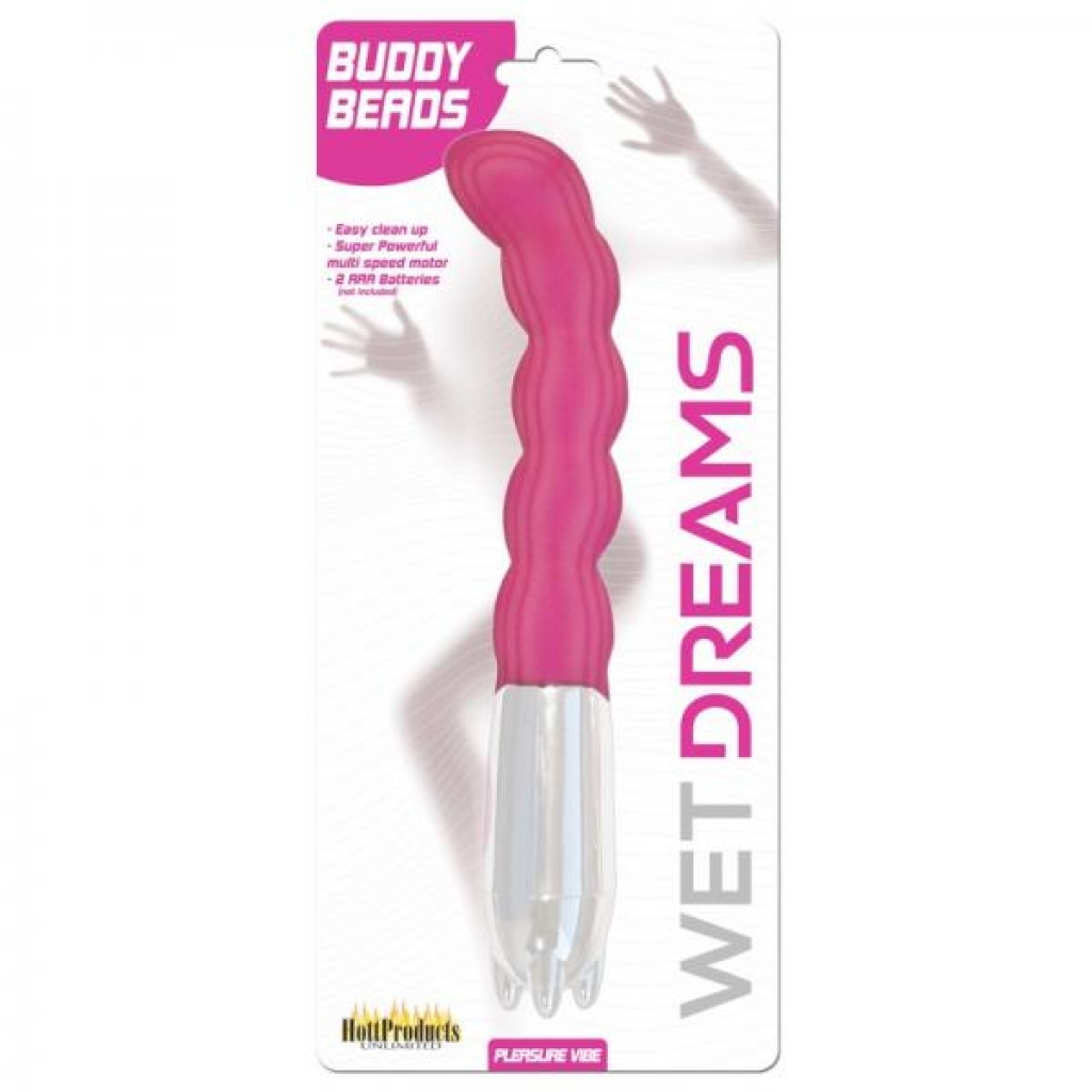 Wet Dreams Buddy Beads Multi Speed Play Vibe With Stimulation Beads Magenta - Anal Beads