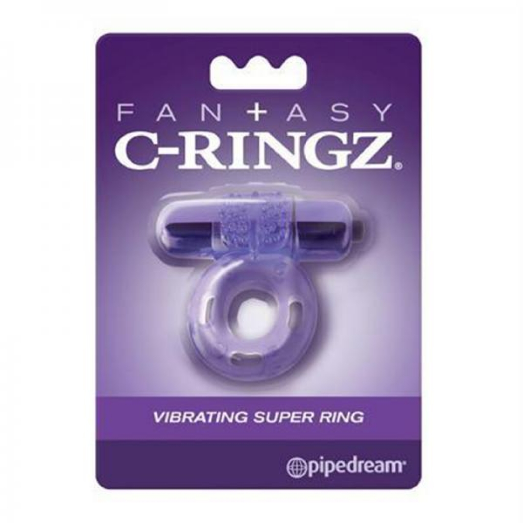 Fcr - Fantasy C-ringz Vibrating Super Ring Purple - Couples Penis Rings