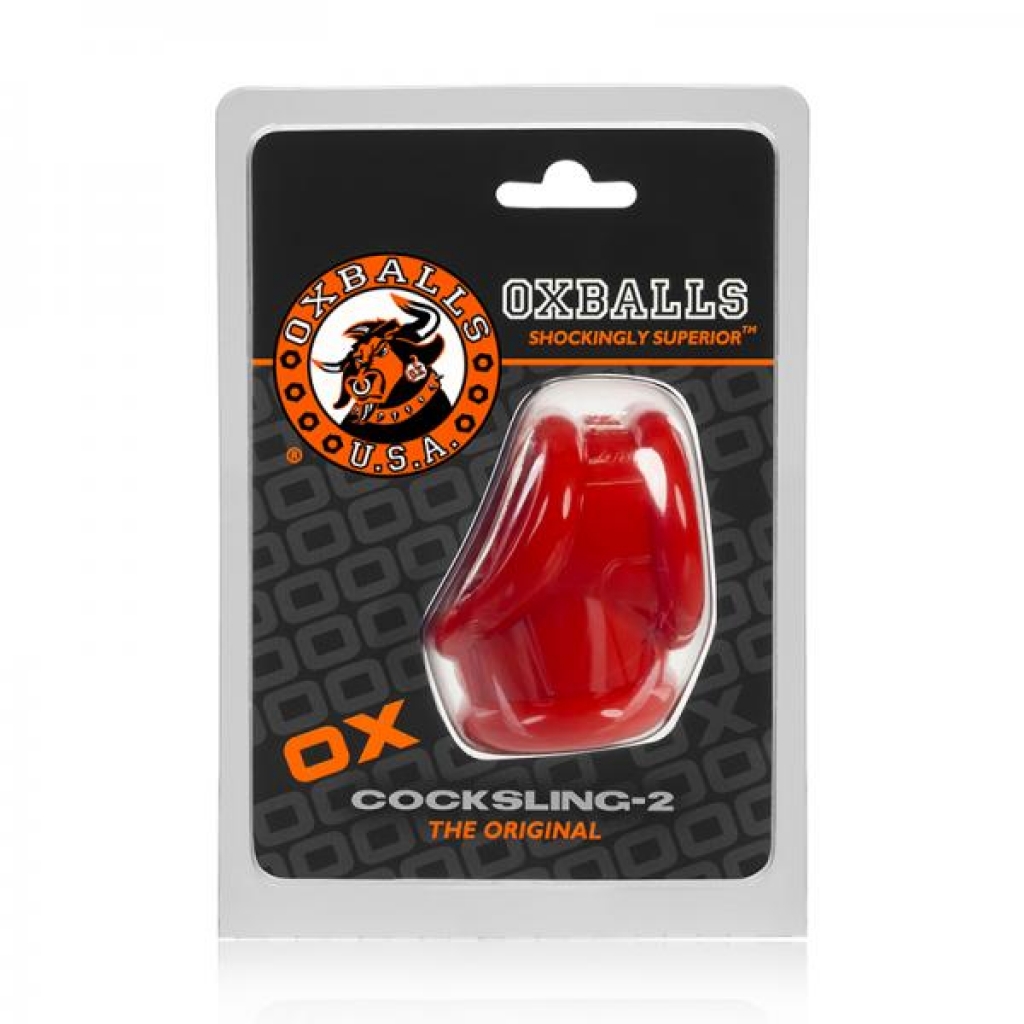 Oxballs Cocksling-2, Cocksling, Red - Couples Vibrating Penis Rings