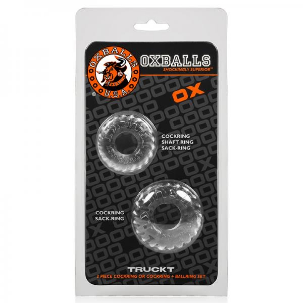 Oxballs Truckt, Cockring, Clear - Couples Vibrating Penis Rings