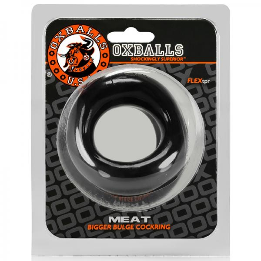 Oxballs Meat, Padded Cockring, Black - Mens Cock & Ball Gear