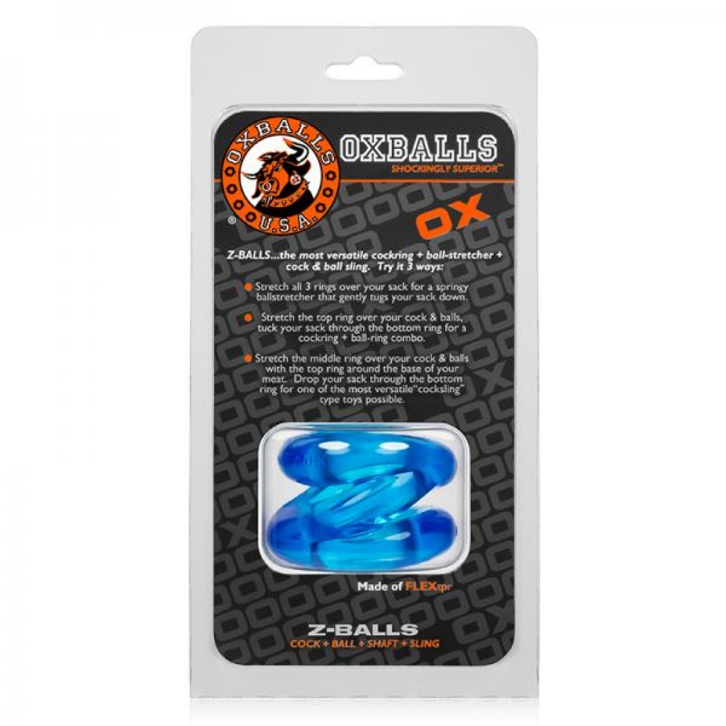 Oxballs Z-balls, Ballstretcher, Ice Blue - Couples Vibrating Penis Rings