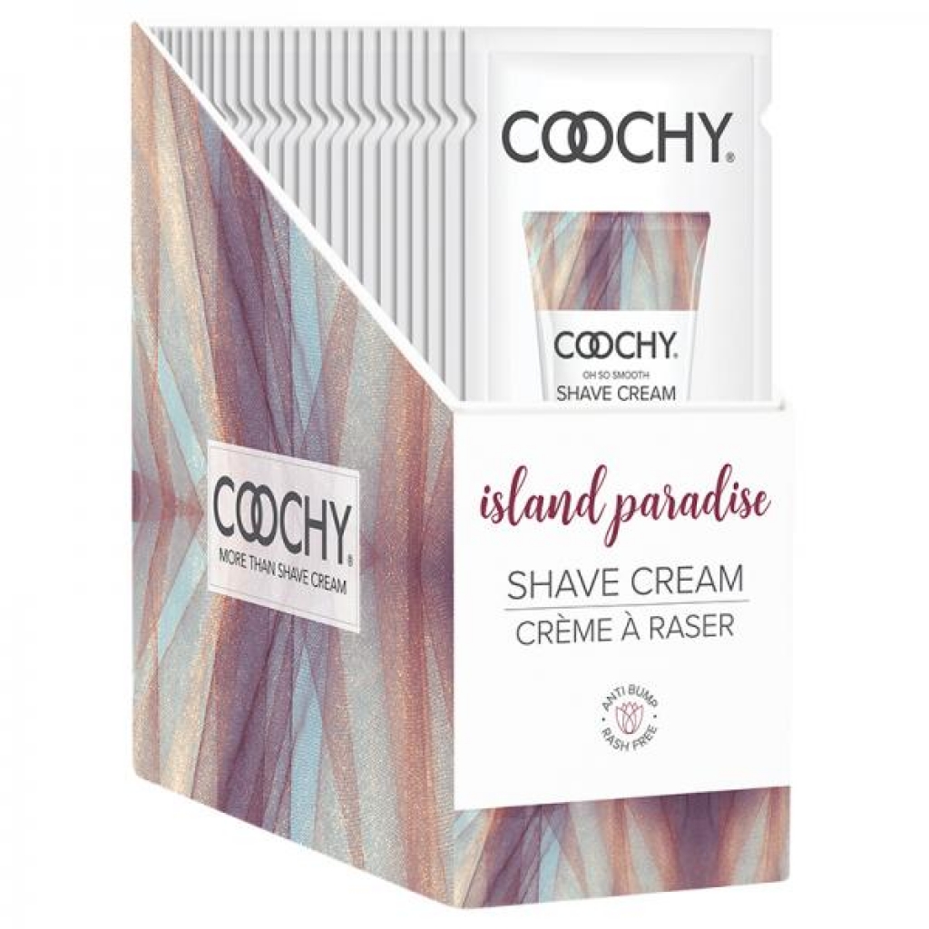 Coochy Shave Cream Island Paradise Foil 15ml 24pc Display - Shaving & Intimate Care