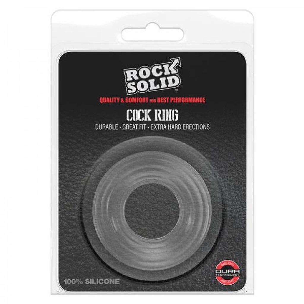 Rock Solid Ribbed Sila-stretch Donut 1in - Classic Penis Rings
