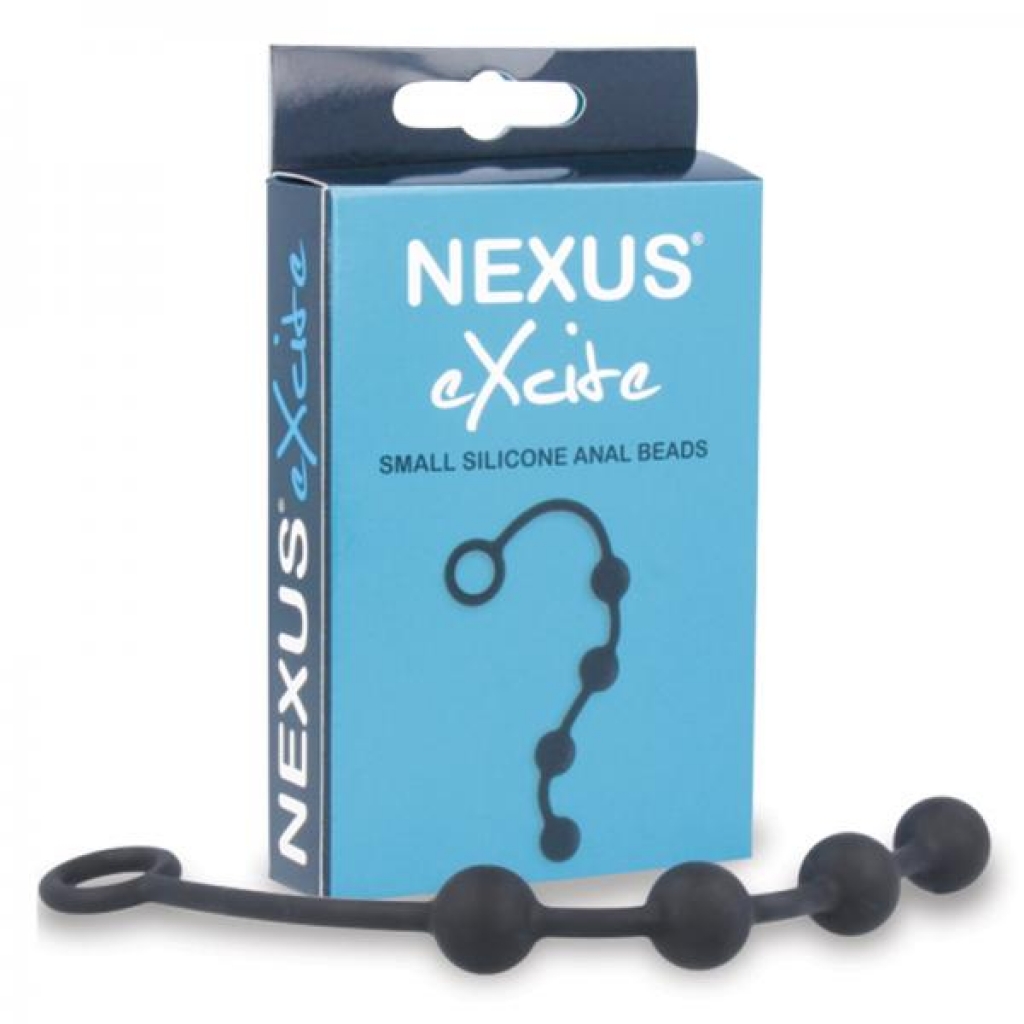 Nexus Excite Silicone Anal Beads - Black - Anal Beads