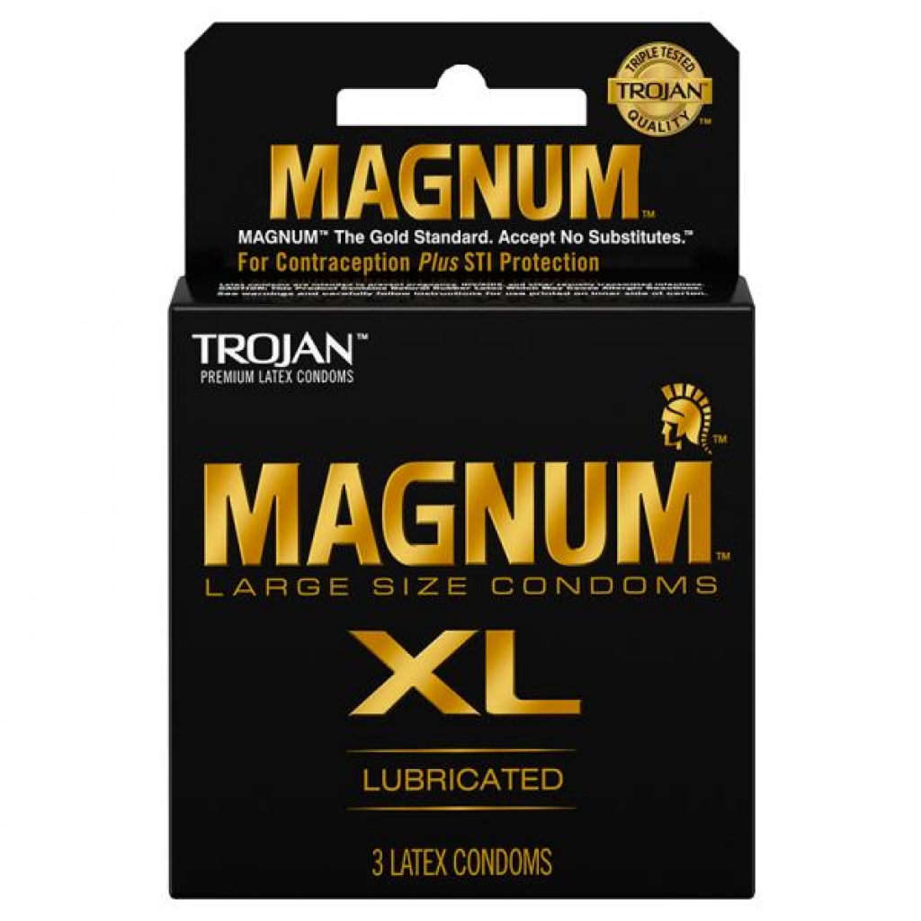 Trojan Magnum XL 3 Pack Latex Condoms - Condoms