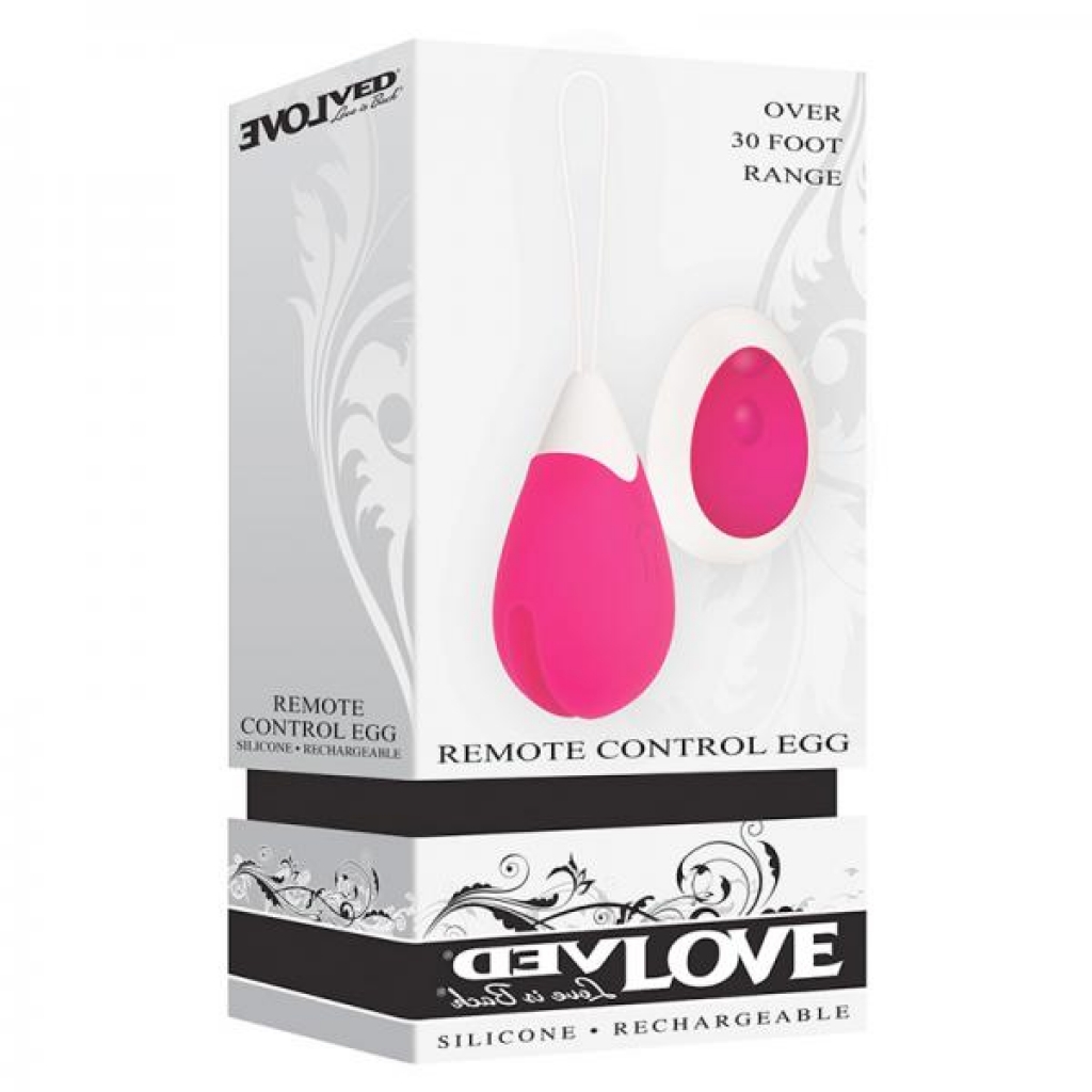 Evolved Rechargeable Egg R/c Silicone Pink - Bullet Vibrators