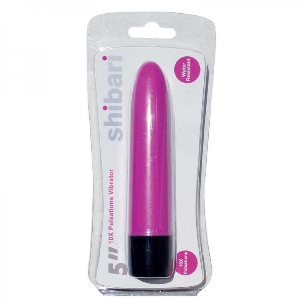 Shibari 10X Pulsations Vibrator 5 inches Pink - Traditional