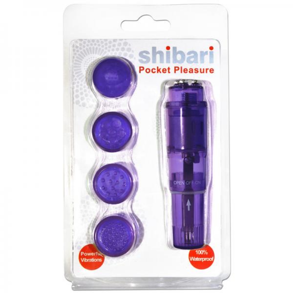 Shibari Pocket Pleasure Purple with 4 Attachments - Pocket Rockets