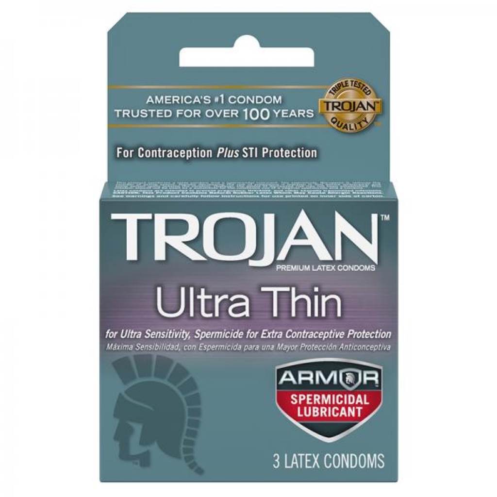 Trojan Ultra Thin Armor (spermicidal) 3pk - Condoms