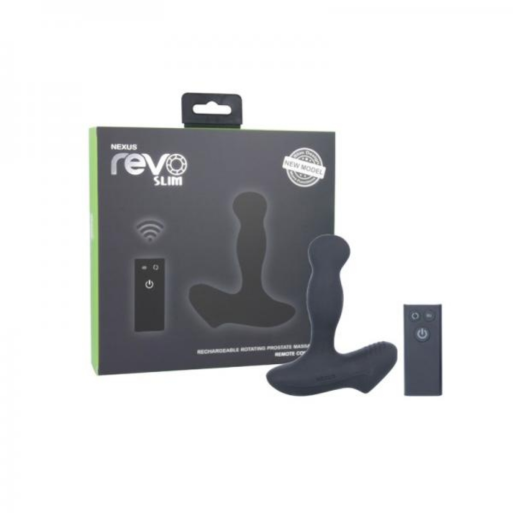 Nexus Revo Slim Remote Control Rotating Prostate Massager - Black - Prostate Massagers