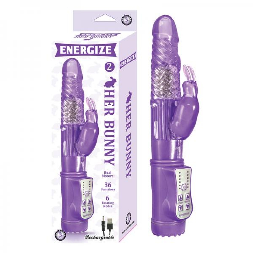Energize Her Bunny 2 Purple Rabbit Vibrator - Rabbit Vibrators