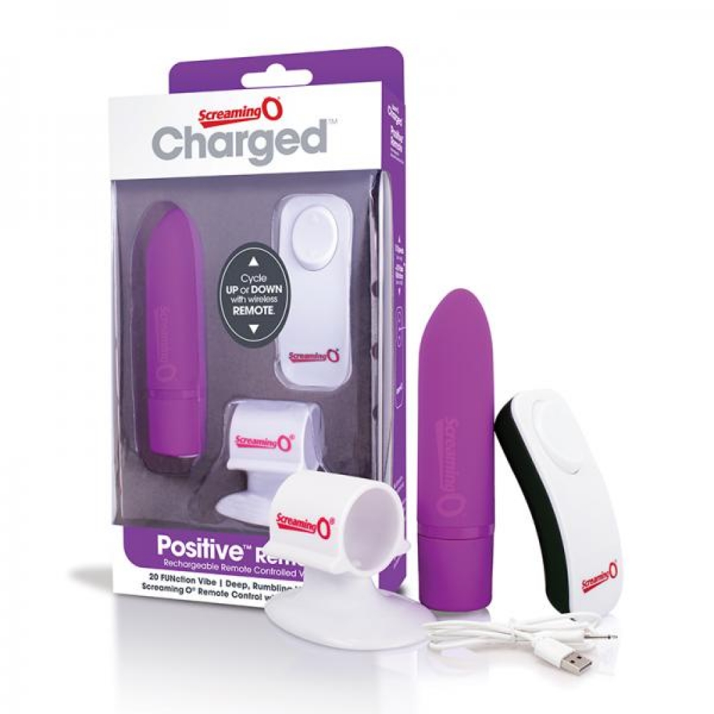 Screaming O Charged Positive Remote Control - Grape - Bullet Vibrators