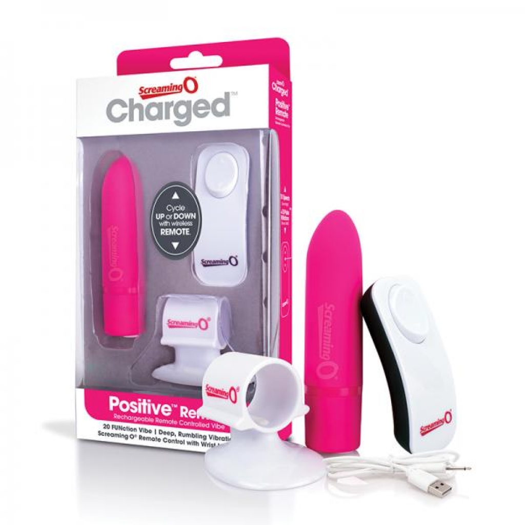 Screaming O Charged Positive Remote Control - Strawberry - Modern Vibrators