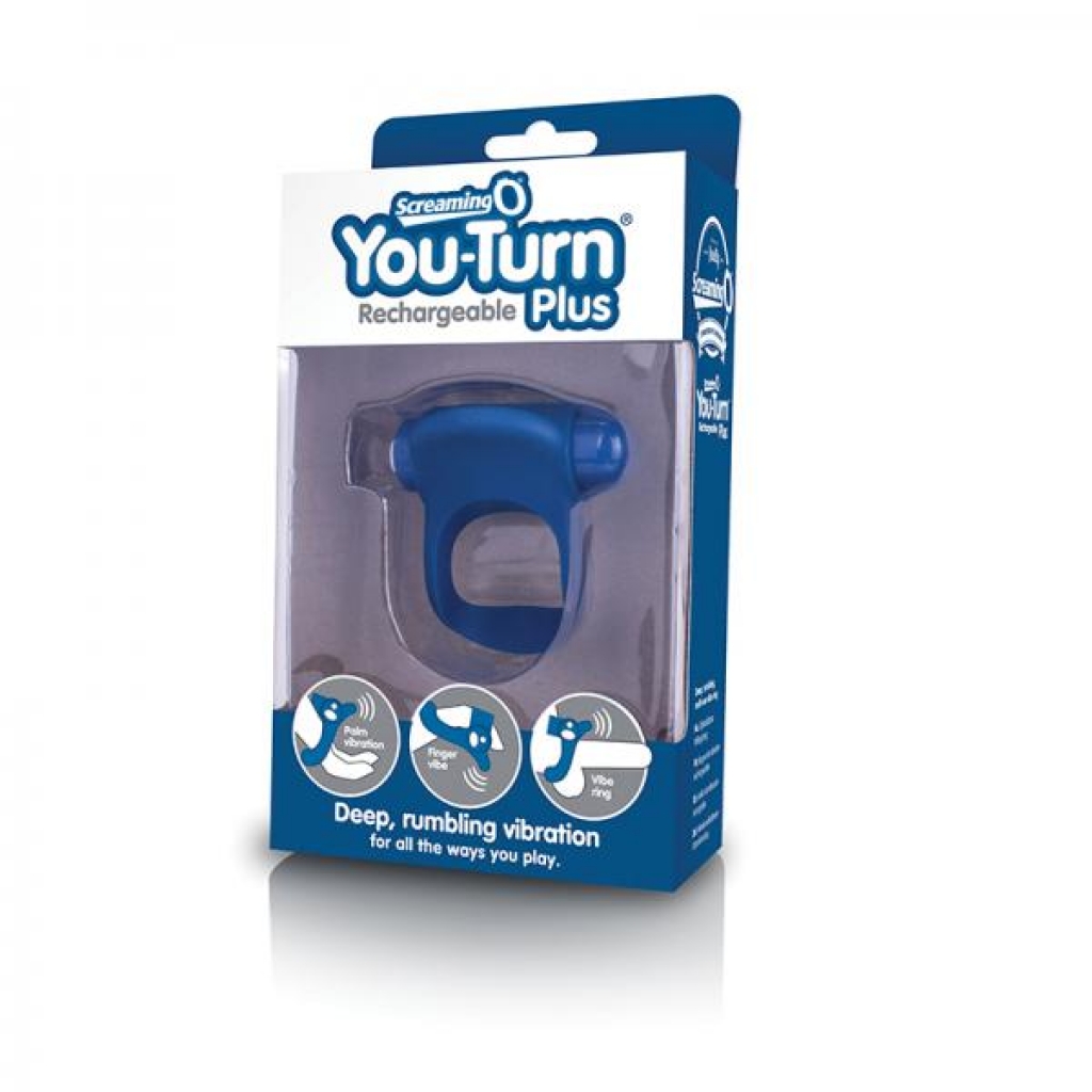 Screaming O Charged You Turn Plus - Blueberry - Couples Vibrating Penis Rings