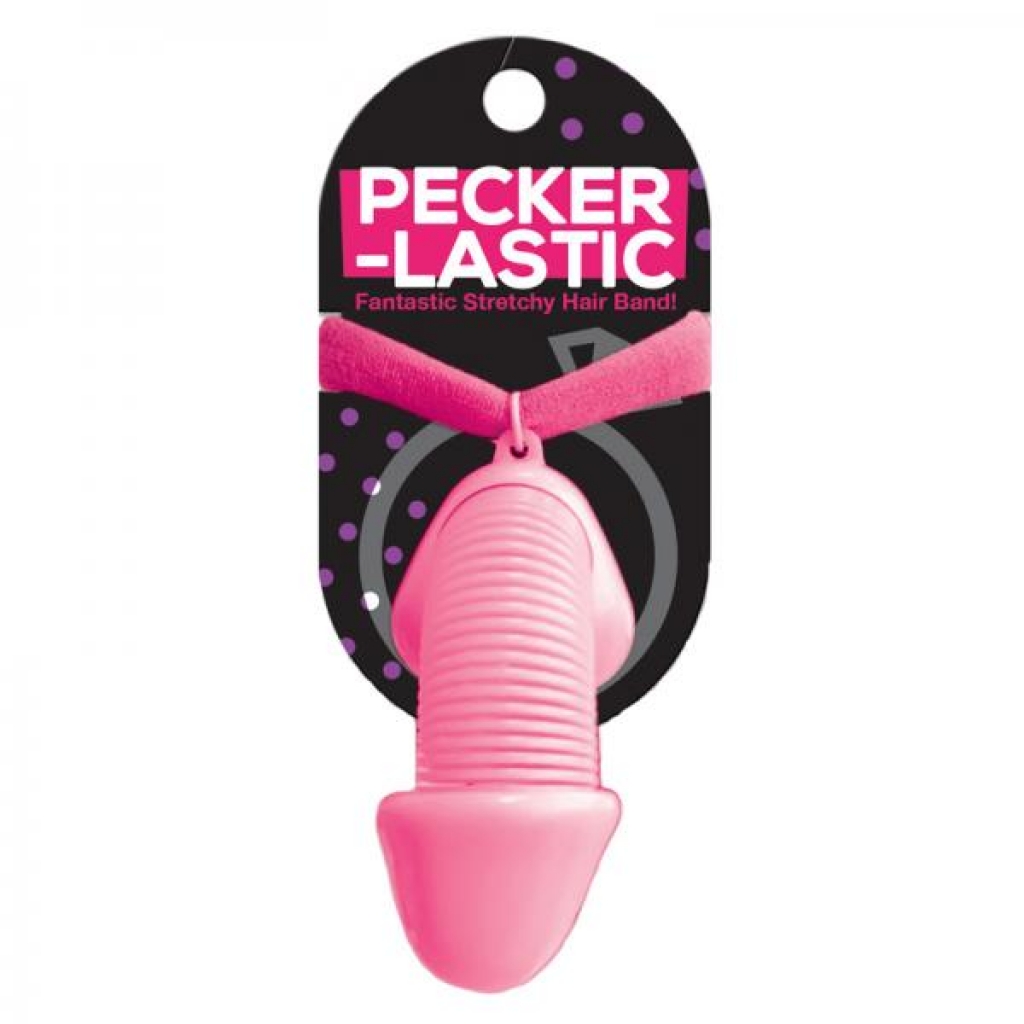 Pecker Lastick Hair Tie Pink - Party Wear