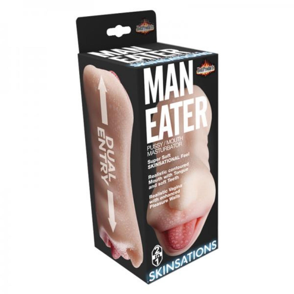 Skinsation Man Eater Pussy & Mouth Masturbator - Pocket Pussies