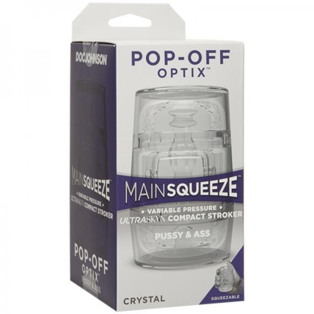 Main Squeeze Pop-off Optix Pussy&ass Crystal - Masturbation Sleeves