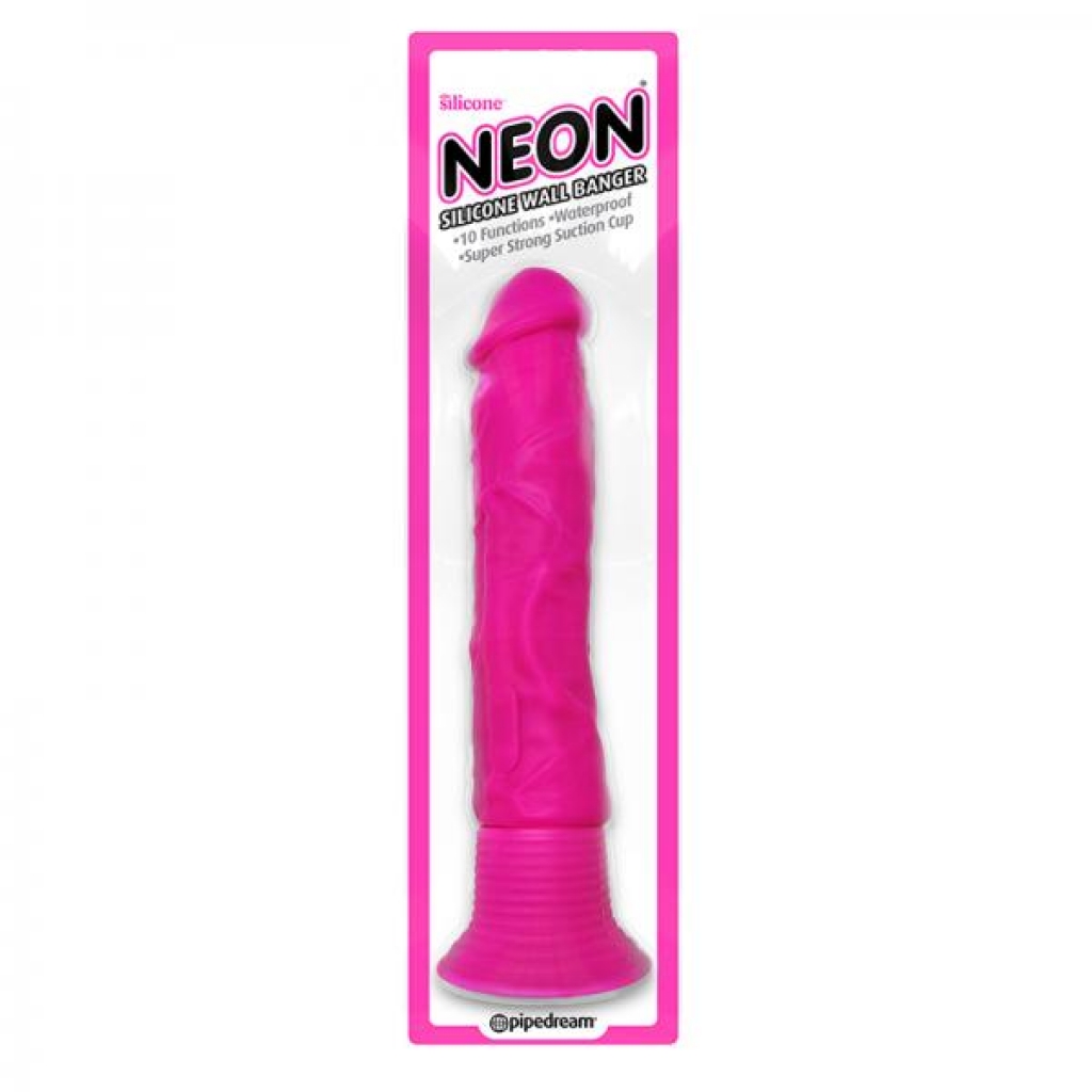Neon Silicone Wall Banger Pink - Realistic