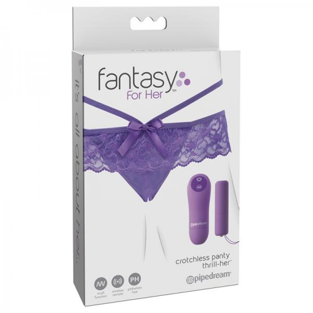 Fantasy For Her Crotchless Panty Thrill-her - Vibrating Panties