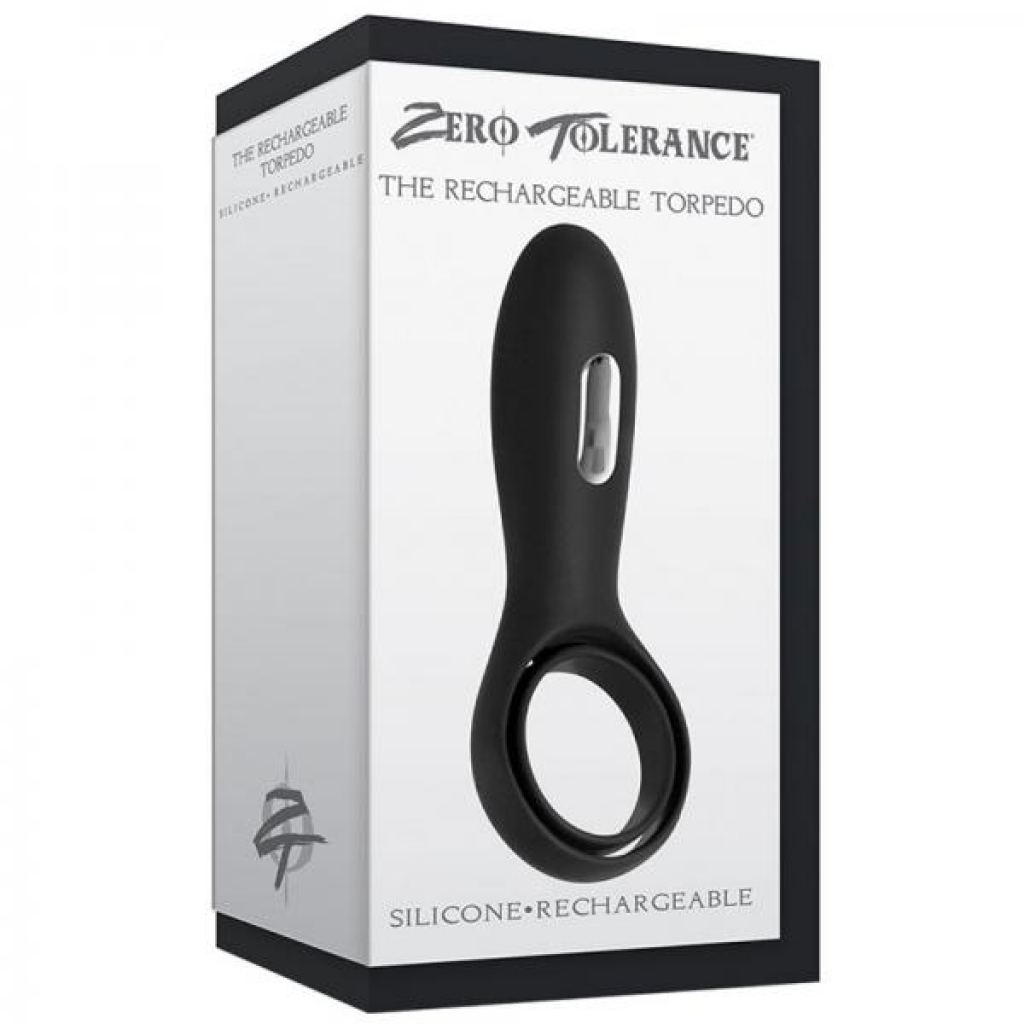 Zero Tolerance The Rechargeable Torpedo Black - Couples Vibrating Penis Rings