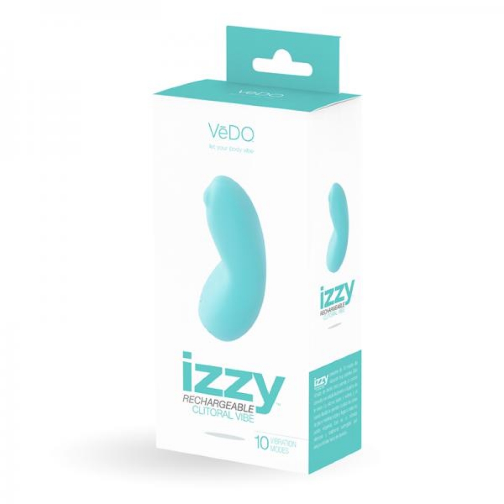 Vedo Izzy Rechargeable Clitoral Vibe - Tease Me Turquoise - Clit Cuddlers