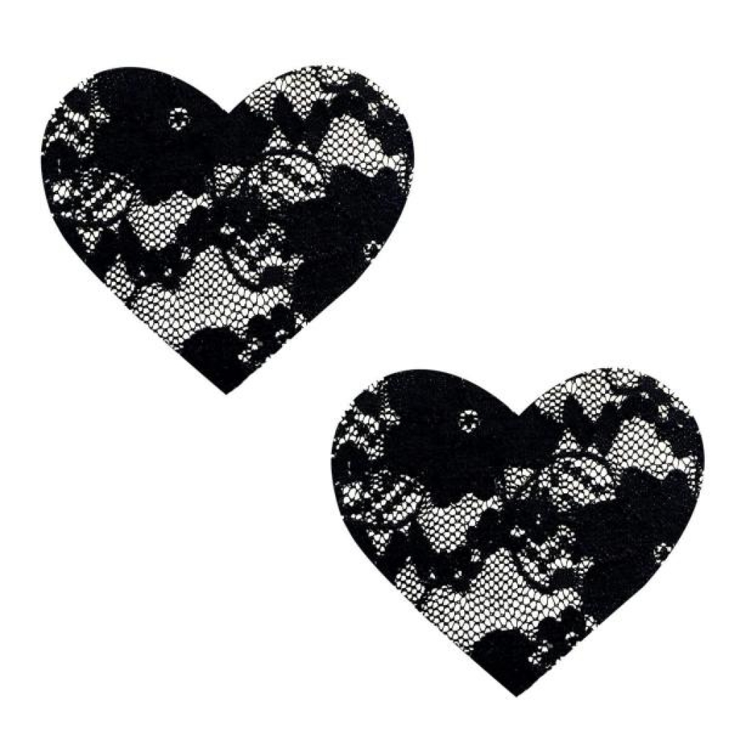 Neva Nude Pasty Heart Lace Black - Pasties, Tattoos & Accessories