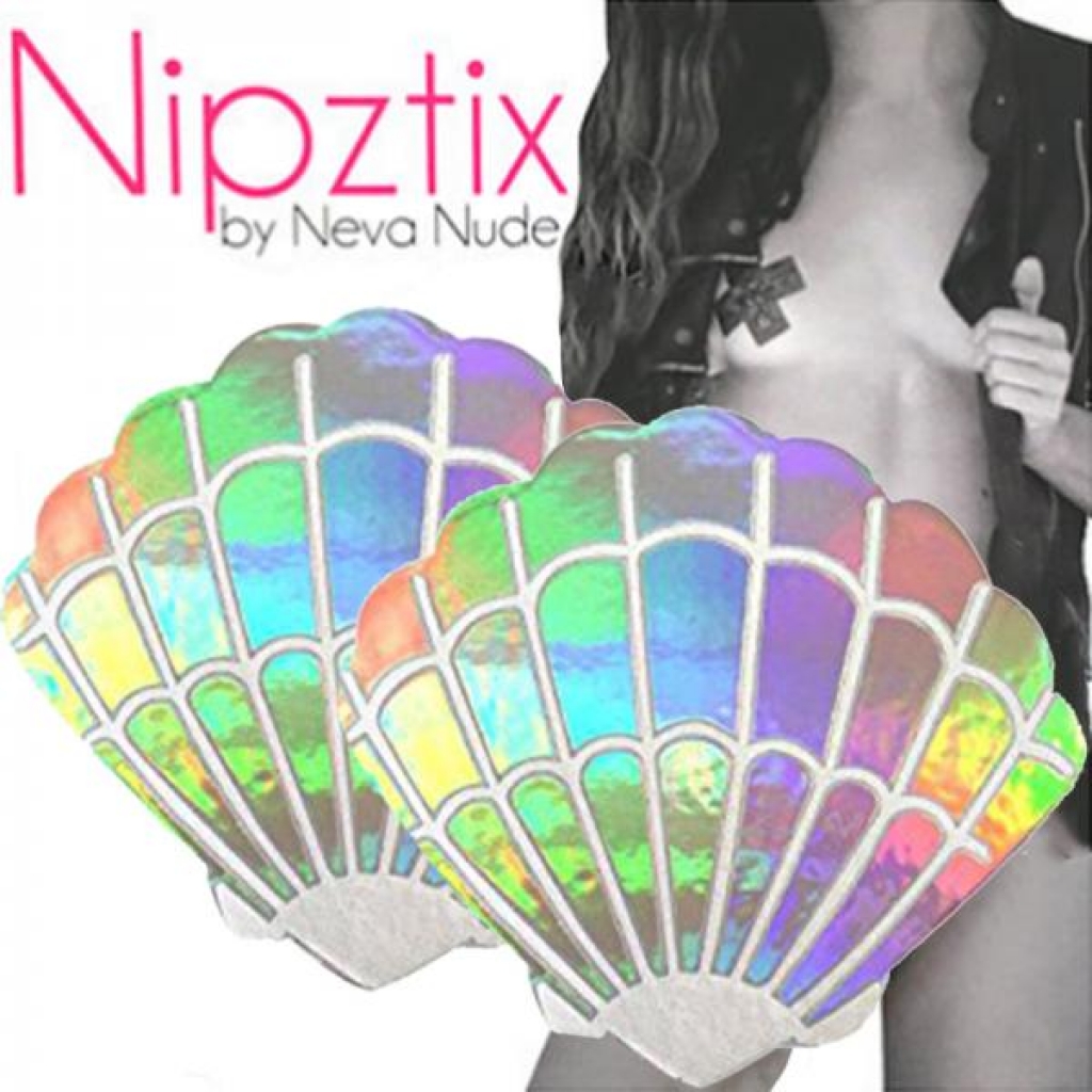Neva Nude Pasty Shell Holographic - Pasties, Tattoos & Accessories
