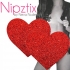 Neva Nude Pasty Hearts Glitter Red - Pasties, Tattoos & Accessories