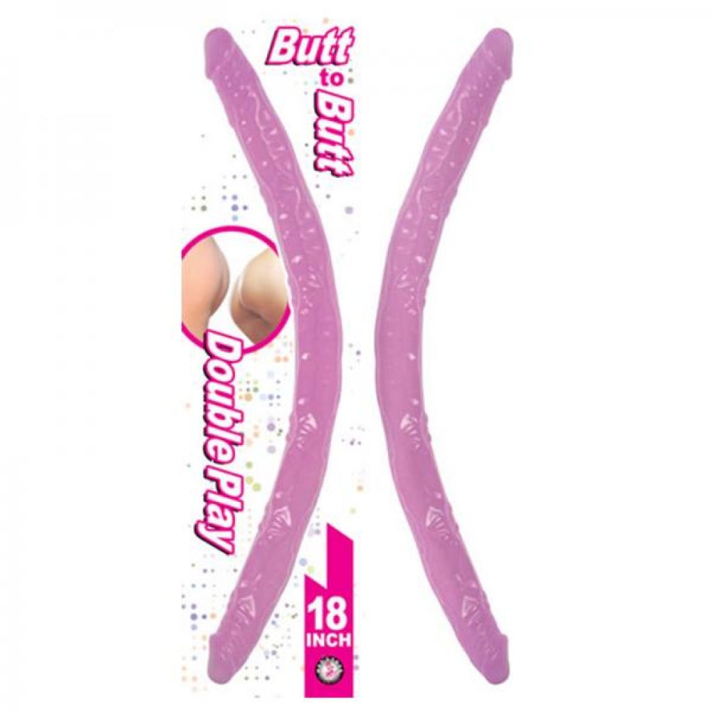 Butt To Butt Double Play Dong 18in Pink - Double Dildos