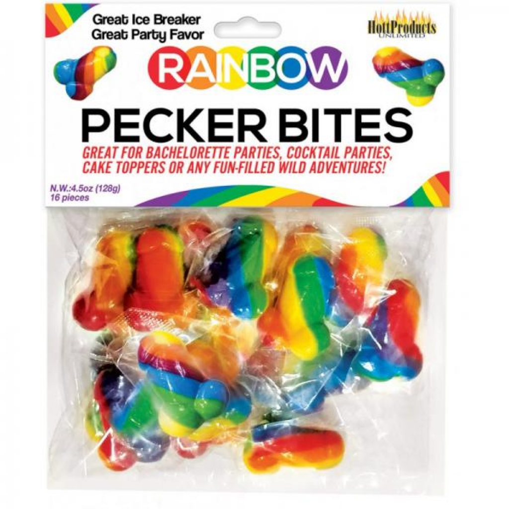 Rainbow Pecker Bites 16/bag - Adult Candy and Erotic Foods