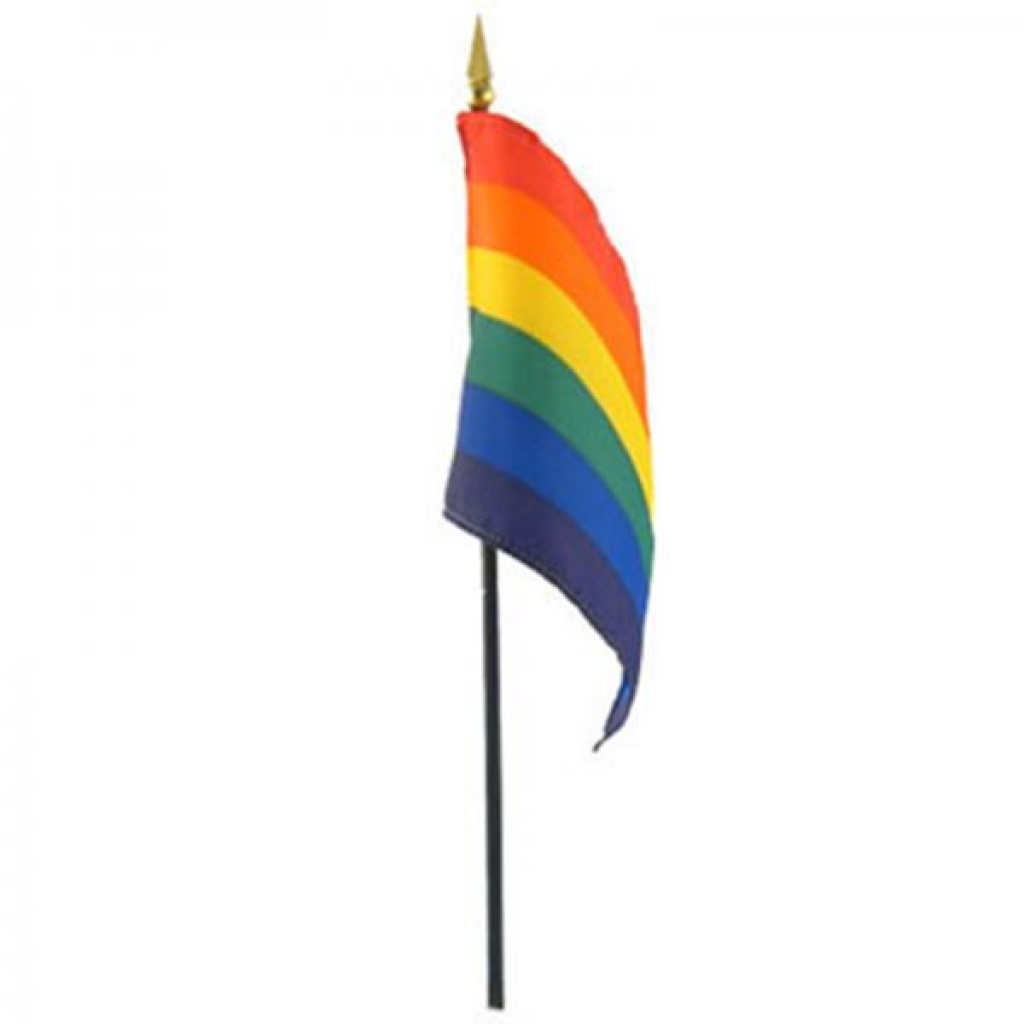 Gaysentials Rainbow Stick Flag 4in X 6in - Party Wear