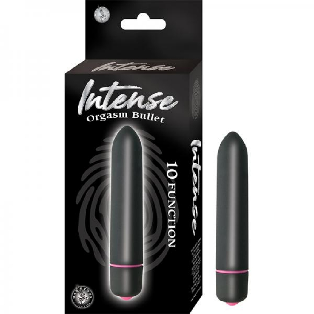 Intense Orgasm Bullet 10 Function Waterproof Black - Bullet Vibrators