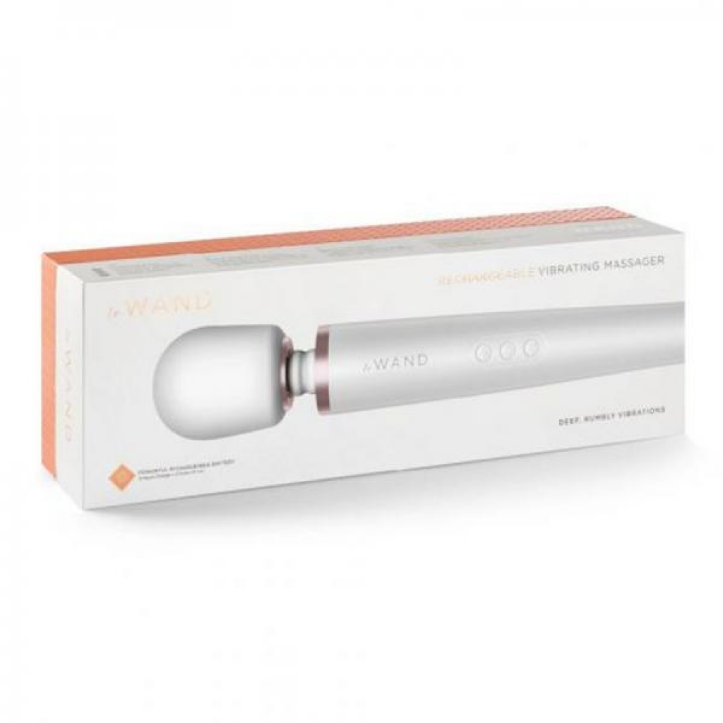 Le Wand Pearl White Rechargeable Massager - Body Massagers