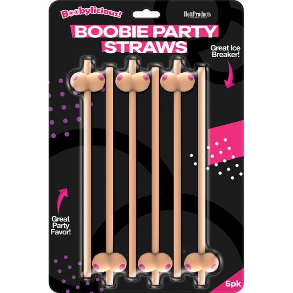 Boobie Straws (flesh Color) 6pk. - Serving Ware