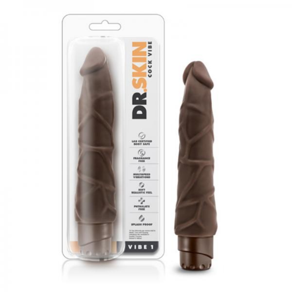 Dr. Skin - Cock Vibe - Vibe 1 - Chocolate - Realistic