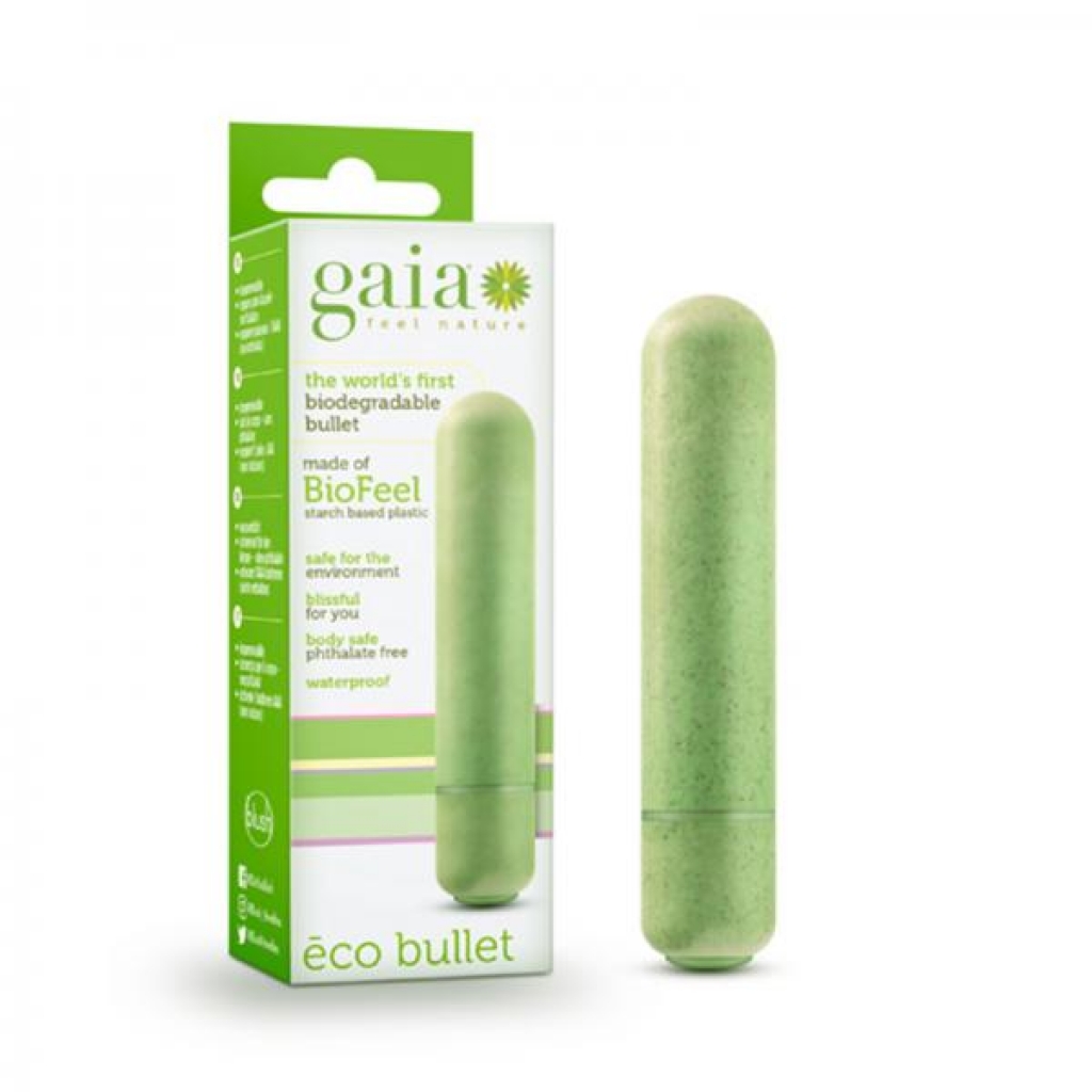 Gaia Eco Bullet Vibrator Green - Bullet Vibrators