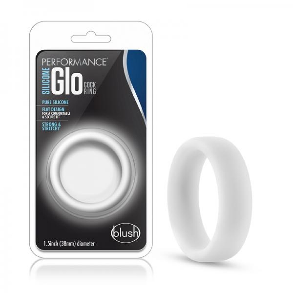 Performance - Silicone Glo Cock Ring - White Glow - Classic Penis Rings