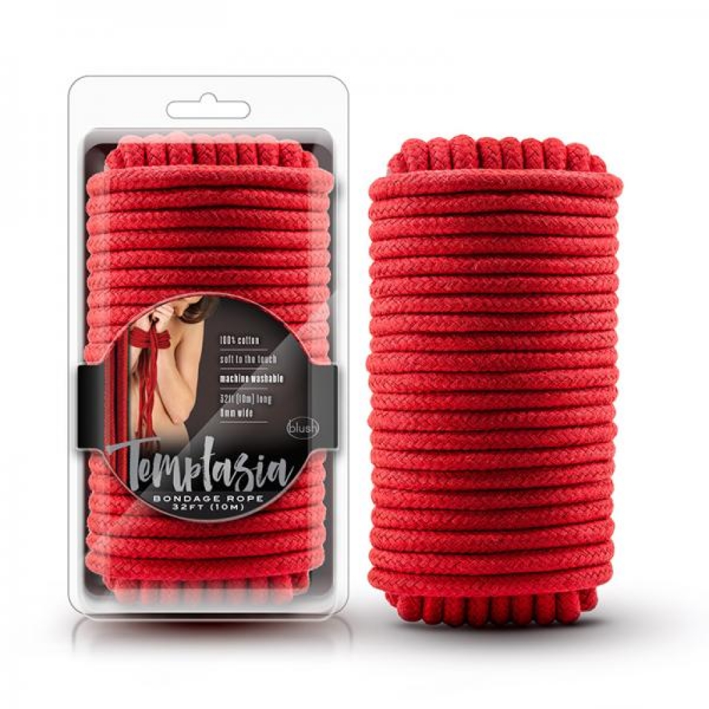 Temptasia - Bondage Rope - 32 Feet - Red - Rope, Tape & Ties