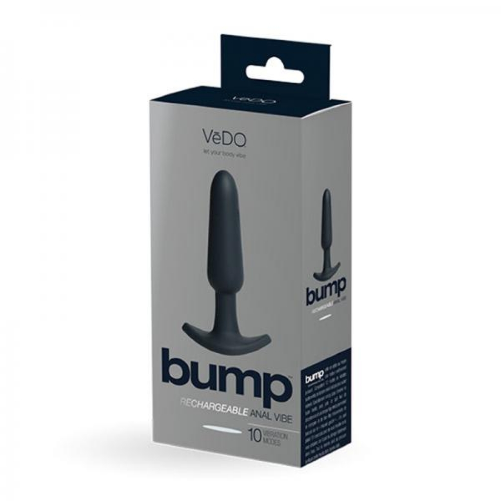Vedo Bump Rechargeable Anal Vibe - Just Black - Anal Plugs