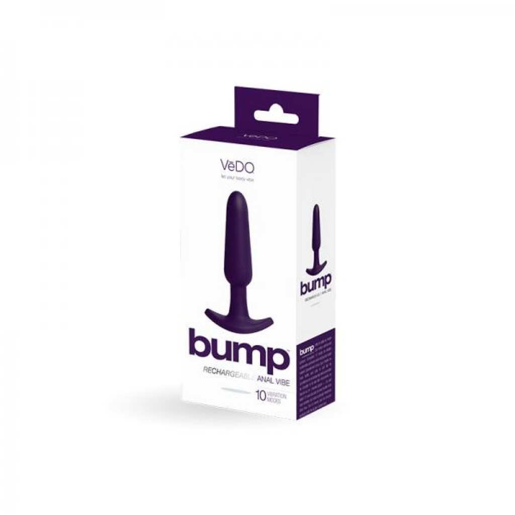 Vedo Bump Rechargeable Anal Vibe - Deep Purple - Realistic