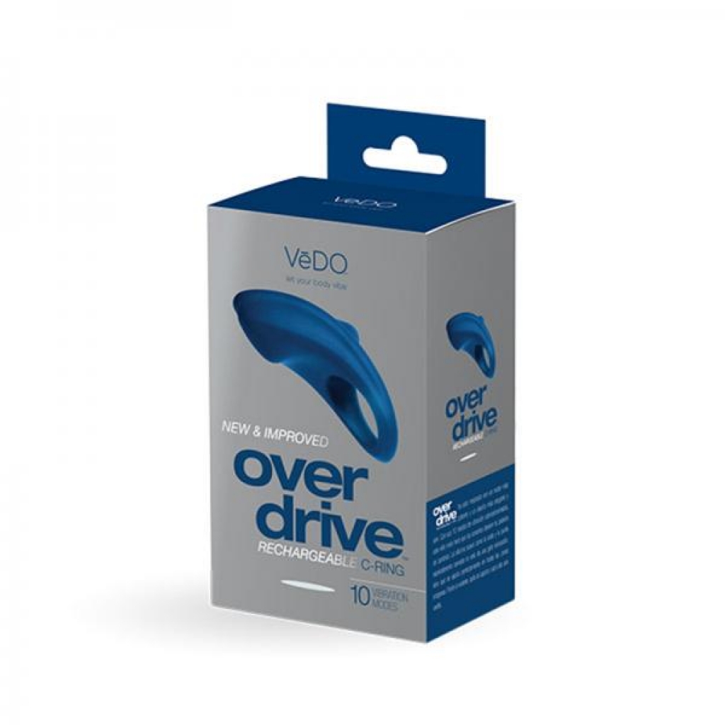 Vedo Overdrive+ Rechargeable Vibrating Ring - Midnight Madness - Couples Vibrating Penis Rings