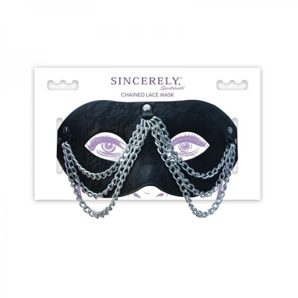 Sincerely, Ss Chained Lace Mask - Sexy Costume Accessories