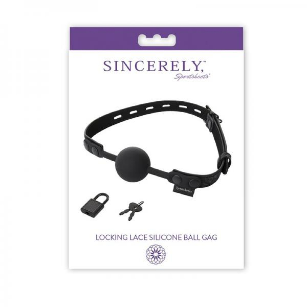 Sincerely, Ss Locking Lace Silicone Ball Gag - Ball Gags